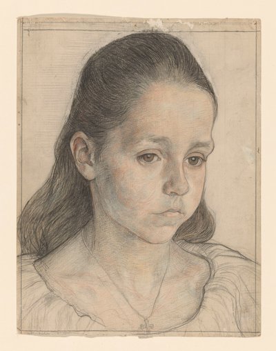 Portret van een meisje Kolkman door Jan Veth