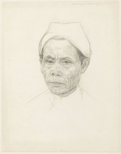 Portret van een oudere Javaan door Jan Veth