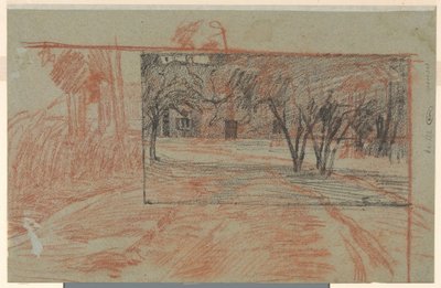 Twee landschapsstudies, door elkaar door Jan Veth