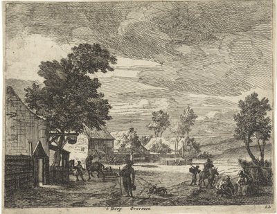 Gezicht op Overveen door Jan Vincentsz. van der Vinne