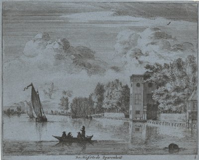 Gezicht op de hofstede Sparenhout te Haarlem door Jan Vincentsz. van der Vinne