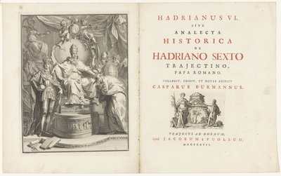Tronende paus Adrianus VI door Jan Wandelaar