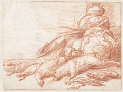 Stilleven met haas en gevogelte door Jan Weenix (possibly)