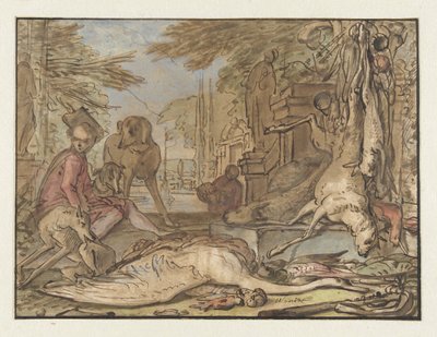 Stilleven van wild door Jan Baptist Weenix