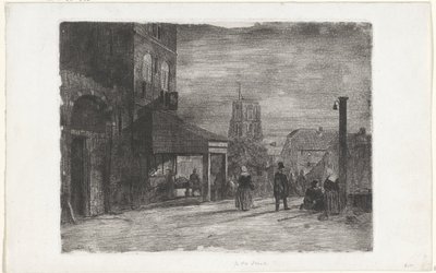 Gezicht op de Sint-Martinuskerk te Woudrichem door Jan Weissenbruch