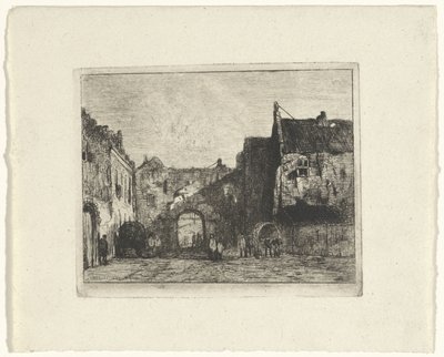 Gezicht op het Binnenhof door Jan Weissenbruch