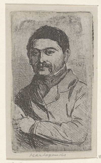Portret van Joseph Hartogensis door Jan Weissenbruch
