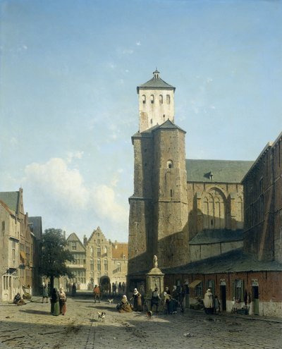 Sint-Deniskerk in Luik door Jan Weissenbruch