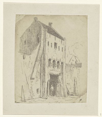 Steigerpoort te Leerdam door Jan Weissenbruch
