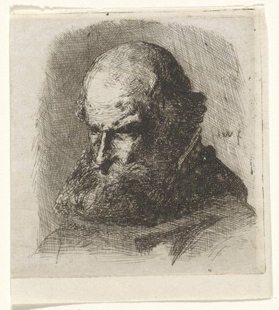 Studie van een oude man door Jan Weissenbruch