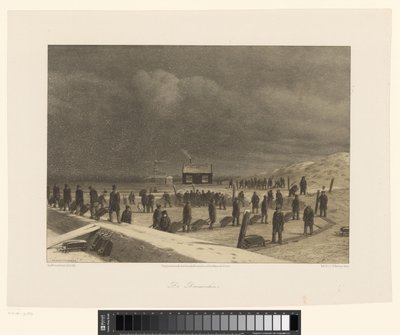 Zandafgraving in de duinen bij Den Haag door Jan Weissenbruch