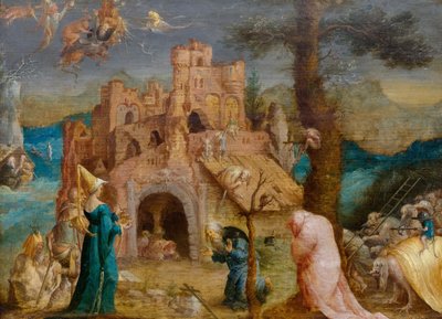 De Verleiding van Sint Antonius, eerste helft van de 16e eeuw door Jan Wellens de Cock