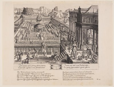 Korinthië, uit Theatrum Vitae Humanae (De tijdperken van de mens) door Jan Wierix