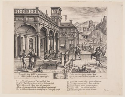 Dorica, uit Theatrum Vitae Humanae (De tijdperken van de mens) door Jan Wierix