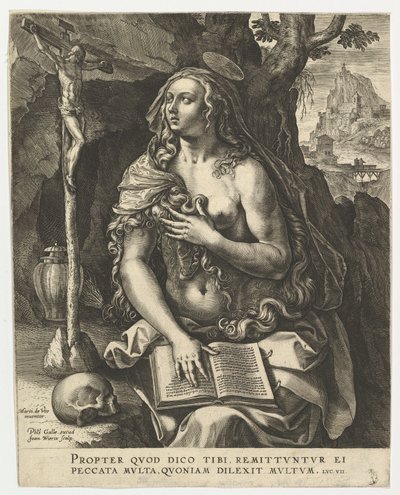 Maria Magdalena door Jan Wierix