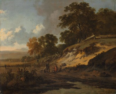 Landschap met Jagers, ca. 1660-80 door Jan Wijnants