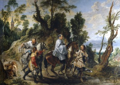 Rudolf van Habsburg en de priester door Jan Wildens