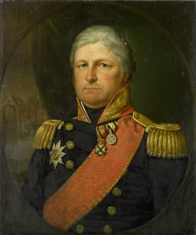 Portret van Schout-bij-nacht Job Seaburne May door Jan Willem May
