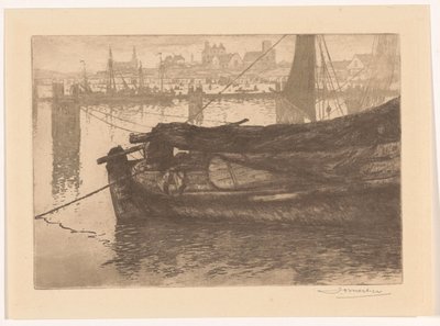 Haven van Scheveningen door Jan Willem Nortier (signed by artist)