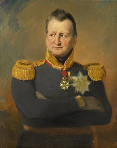 Portret van Baron David Hendrik Chassé, luitenant-generaal door Jan Willem Pieneman