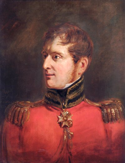 Portret van Veldmaarschalk Lord Fitzroy James Henry Somerset, Britse soldaat, 1821 door Jan Willem Pieneman