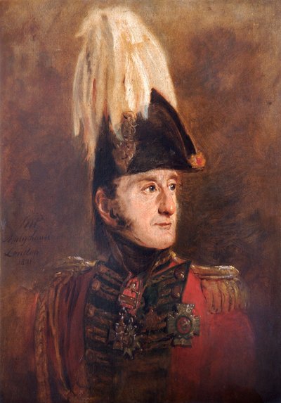 Portret van Generaal Lord Edward Somerset, Britse soldaat, 1821 door Jan Willem Pieneman