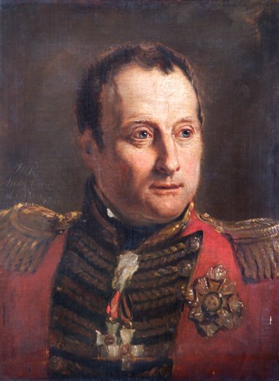 Portret van Generaal Rowland Hill, Britse soldaat door Jan Willem Pieneman
