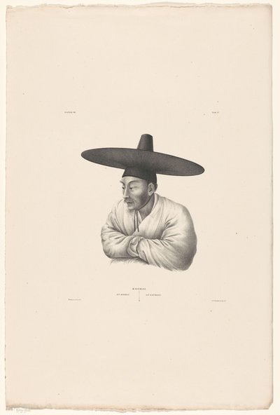 Portret van een Koreaanse koopman door Jan Willem Vlaanderen