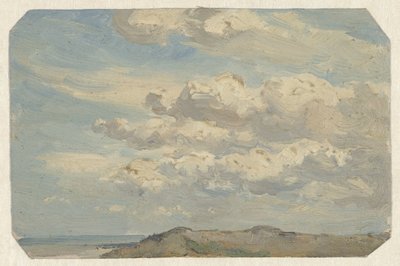 Duintop met links de zee door Jan Willem van Borselen
