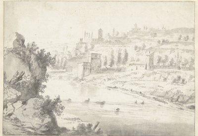 Landschap met de Rhône-vallei, nabij Vienne door Jan Worst