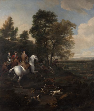 Hazenjacht, c.1690 door Jan Wyck