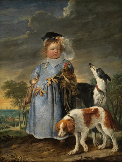 Portret van een jongen door Jan and Quellinus Erasmus (1607 78) Fijt