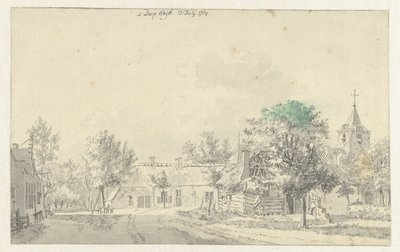 Gezicht in het dorp Odijk door Jan de Beijer