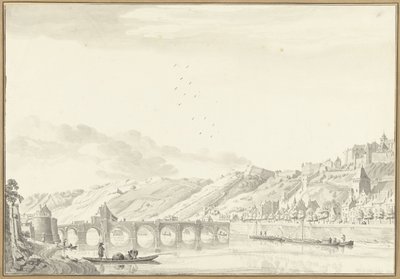 Gezicht op de stad en het Kasteel te Namen door Jan de Beijer