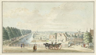 Gezicht van de Wal bij de Catharijnepoort te Utrecht door Jan de Beijer