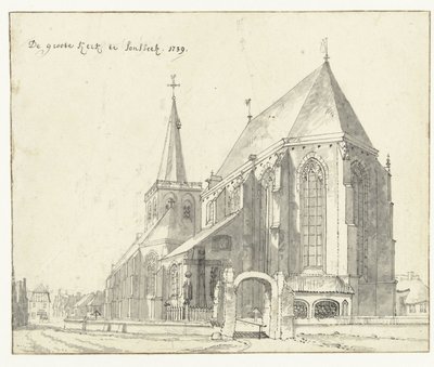 Grote kerk te Sonsbeck door Jan de Beijer