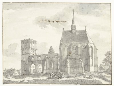 Ruïne van de kerk te Mill door Jan de Beijer