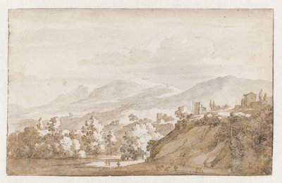 Bergachtig landschap in Italië door Jan de Bisschop