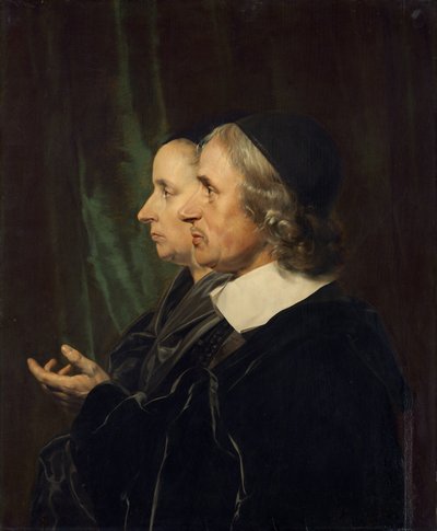 Portret van de Ouders van de Kunstenaar, Salomon de Bray en Anna Westerbaen door Jan de Bray