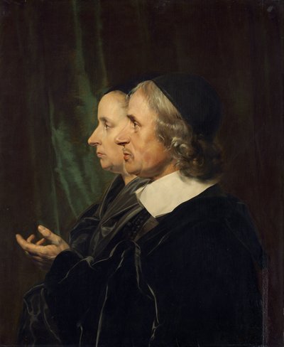 Portret van de Ouders van de Kunstenaar, Salomon de Bray en Anna Westerbaen, 1664 door Jan de Bray