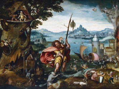 Sint Christoffel steekt de rivier over, 1506-ca. 1527 door Jan de Cock