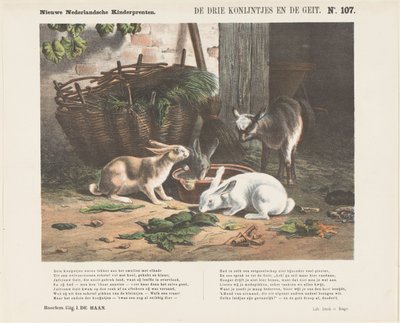De drie konijntjes en de geit door Jan de Haan