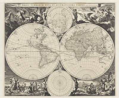 Wereldkaart door Jan de Visscher