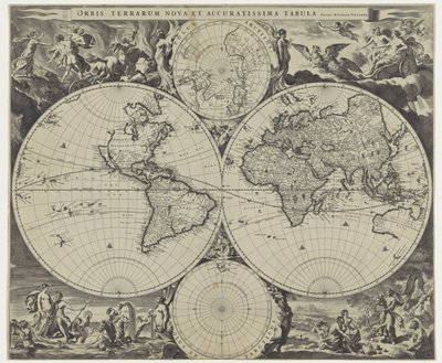 Wereldkaart door Jan de Visscher