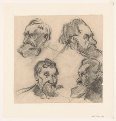 Mannenkoppen door Jan de Waardt