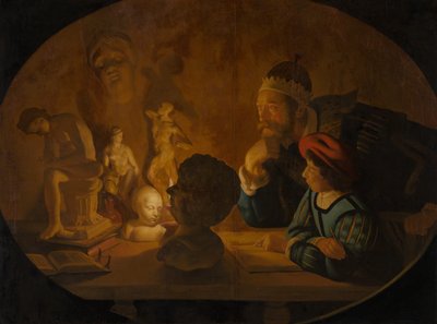 De tekenles, 1634 door Jan ter Borch or Terborch