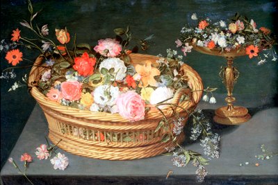 Een Mandje Bloemen door Jan the Elder Brueghel