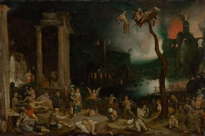 Aeneas en de Sibyl in de onderwereld, ca. 1604 door Jan the Elder Brueghel