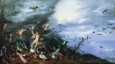 Allegorie van lucht door Jan the Elder Brueghel