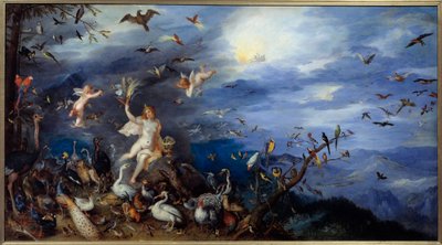 Allegorie van de lucht door Jan the Elder Brueghel